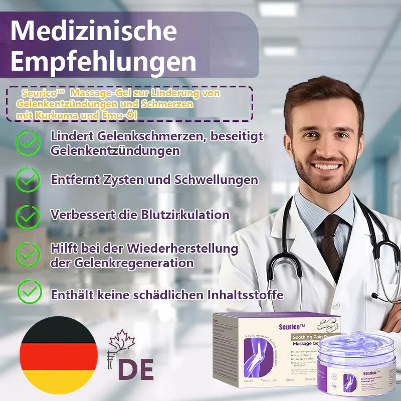 🍀💪OFFICIAL SALE: Seurico™ Schmerzlinderndes Massage-Gel mit Kurkuma und Emu-Öl zur Linderung von artritidy👨⚕️ Genehmigt von der American Osteopathic Association (IOA)💥